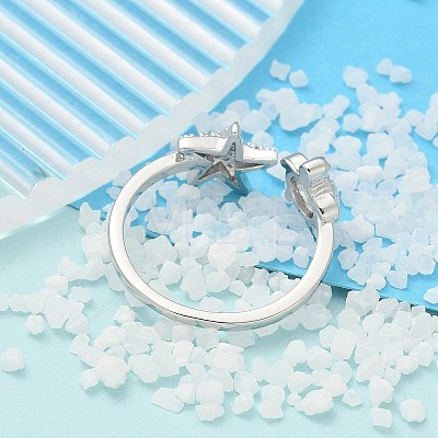 304 Stainless Steel Open Cuff Finger Rings for Women RJEW-B109-07P-02-1