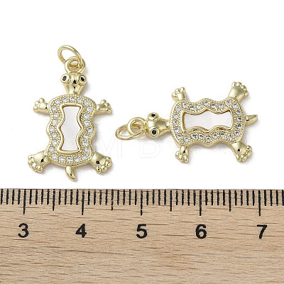 Brass Micro Pave Cubic Zirconia Pendants KK-G485-16G-1