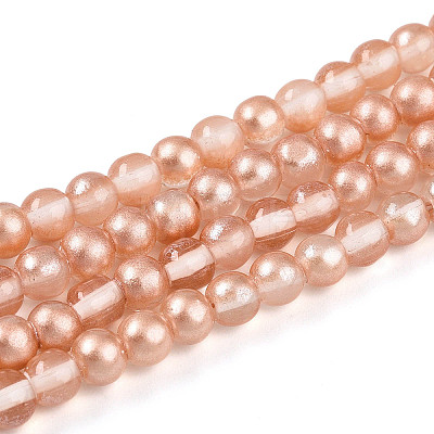 Baking Paint Transparent Glass Beads X1-DGLA-N011-4mm-04-1