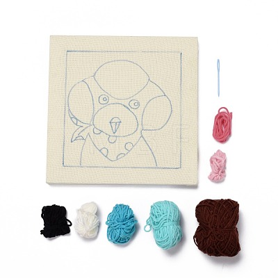 Dog Punch Embroidery Supplies Kit DIY-H155-10-1