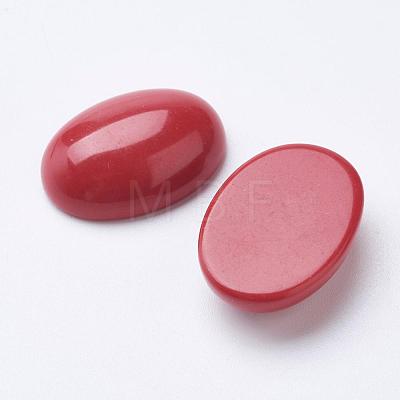 Synthetic Coral Cabochons G-F501-02-18x25mm-1