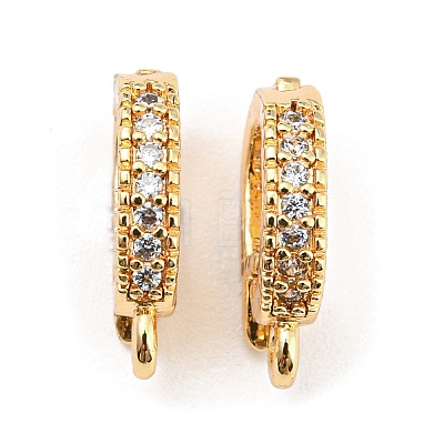 Brass Micro Cubic Zirconia Enhancer Shortener Bails X-KK-Q789-01G-1