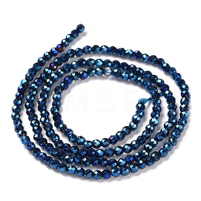 Electroplate Glass Beads Strands GLAA-H021-01A-FP03-1