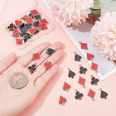 40Pcs 4 Style Alloy Enamel Pendants FIND-CA0005-53-1