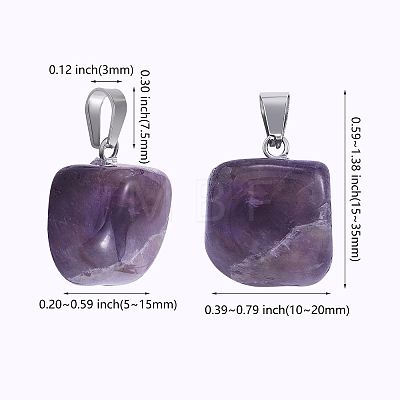 16Pcs 16 Styles Natural & Synthetic Gemstone Pendants G-SZ0002-07-1