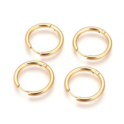 Ion Plating(IP) 304 Stainless Steel Hoop Earrings EJEW-P177-G-07-1