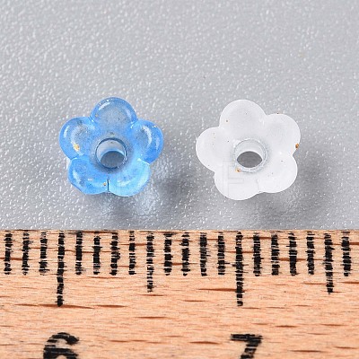 Frosted Transparent Acrylic Beads OACR-N137-72J-1