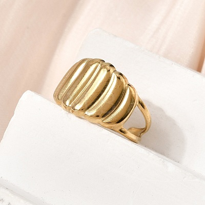 304 Stainless Steel Cuff Open Rings STAS-H259-05G-1