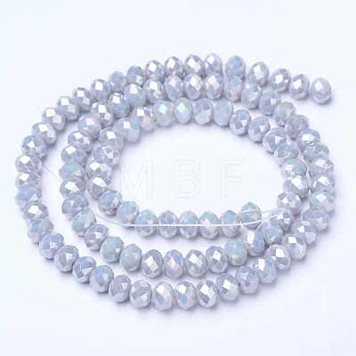 Electroplate Glass Beads Strands EGLA-A034-P4mm-B11-1
