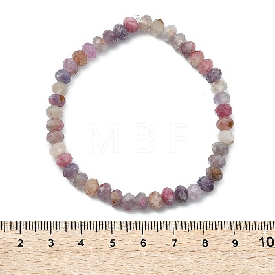 Natural Plum Blossom Tourmaline Beaded Stretch Bracelets for Women BJEW-JB13921-1