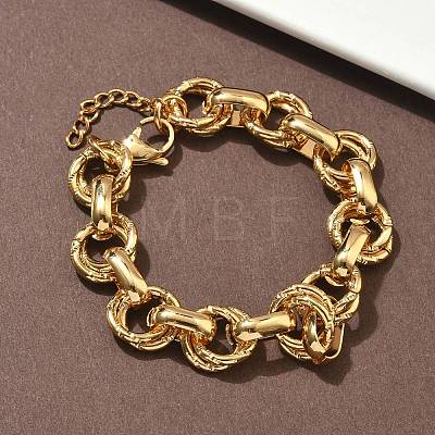 304 Stainless Steel Rolo Chain Bracelets for Women BJEW-S176-01G-C-1