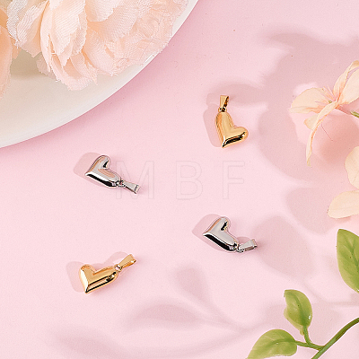 4Pcs 2 Colors Valentine's Day 304 Stainless Steel Charms STAS-BBC0006-12-1