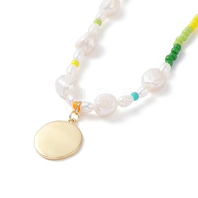 Lemon Slice Enamel Pendant Necklace for Girl Women X1-NJEW-TA00013-1
