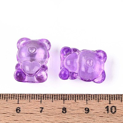 Baking Paint Transparent Glass Beads DGLA-N018-02G-1