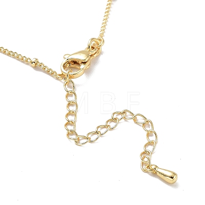 Initial Letter Brass Pendant Necklaces NJEW-A015-21G-E-1