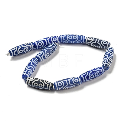 Tibetan Style dZi Beads Strands TDZI-NH0001-B04-01-1