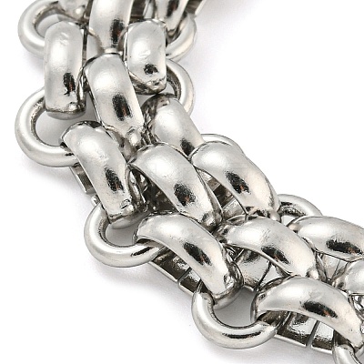 304 Stainless Steel Link Chain Bracelets BJEW-P315-01A-P-1