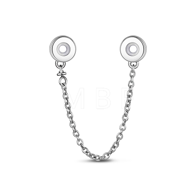 TINYSAND 925 Sterling Silver Round Safety Chains & Beads TS-S-141-1