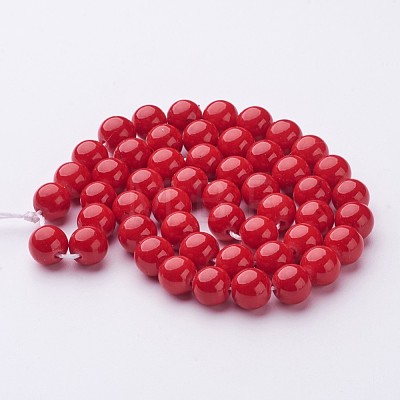 Natural Mashan Jade Round Beads Strands X-G-D263-8mm-XS31-1