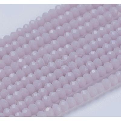 Opaque Solid Color Glass Bead Strands GLAA-F076-A12-1