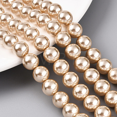 Glass Pearl Beads Strands HY-G002-01E-11-1