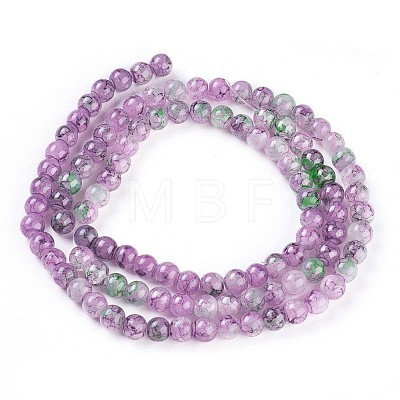 Spray Painted Glass Beads Strands GLAA-A038-C-52-1