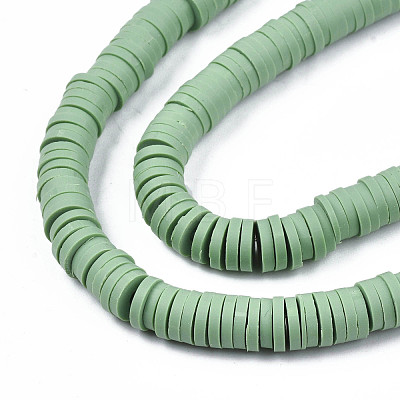 Handmade Polymer Clay Beads Strands CLAY-R089-6mm-050-1