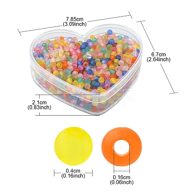31g Frosted Transparent Acrylic Beads MACR-FS0001-37-1