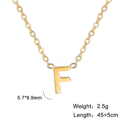 201 Stainless Steel Initial Pendant Necklaces FS-WG78A3B-06-1
