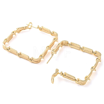 Brass Hoop Earrings EJEW-K264-03G-1