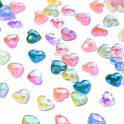 Heart Translucent Glass Cabochons MRMJ-YW0001-063A-1