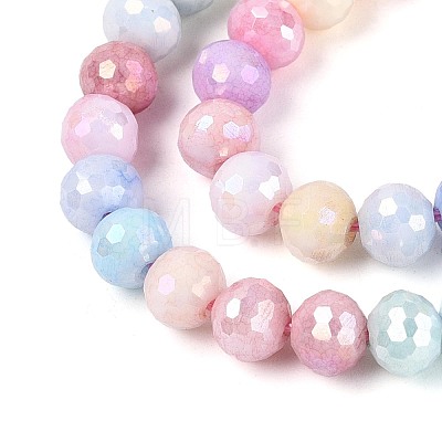 Anti-Tarnish Electroplate Glass Beads Strands GLAA-N056-6mm-01-1