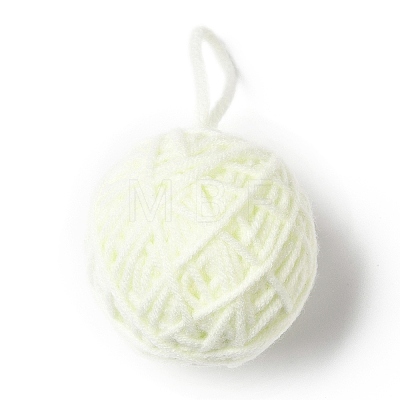 Yarn Knitted Christmas Ball Ornaments AJEW-P106-01E-1