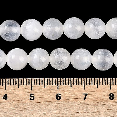 Natural Selenite Beads Strands G-G167-A01-01-1