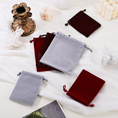 6Pcs 6 Styles Velvet Jewelry Drawstring Bags TP-TADJ0001-01-1