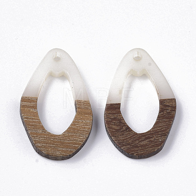 Resin & Walnut Wood Pendants RESI-T023-A-17-M-1