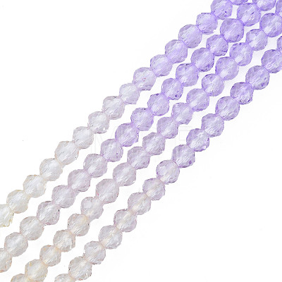 Transparent Glass Beads Strands GLAA-N041-009-12-1