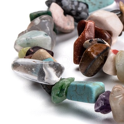 Natural & Synthetic Mixed Gemstone Beads Strands G-G011-13-1