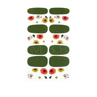 Flowers Full Cover Nail Wraps Stickers MRMJ-T040-280-1