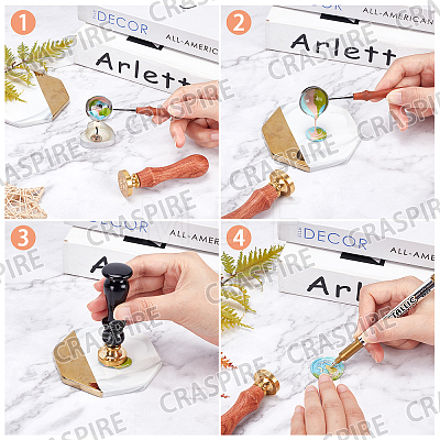 CRASPIRE DIY Wax Seal Stamp Kits DIY-CP0003-95-1