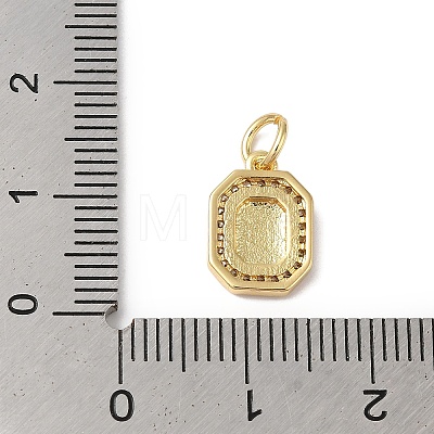 Real 18K Gold Plated Brass Micro Pave Clear Cubic Zirconia Pendants KK-L216-002G-D-1