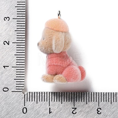 Flocky Resin Pendants RESI-A040-03B-1