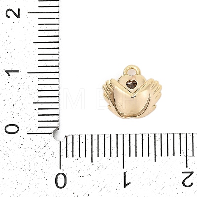 Brass Micro Pave Cubic Zirconia Charms ZIRC-P122-01A-G01-1