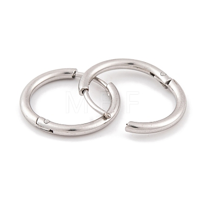 Round Ring 304 Stainless Steel Hoop Earrings for Women EJEW-G388-02B-P-1