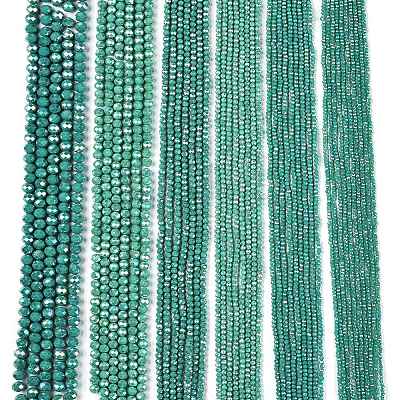 Electroplate Glass Beads Strands EGLA-A044-P8mm-B31-1