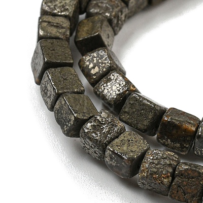 Natural Pyrite Beads Strands G-F631-K29-1