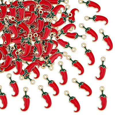 100Pcs Alloy Enamel Pendants FIND-UN0010-50-1