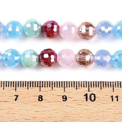 Electroplate Glass Bead Strands GLAA-Z006-01G-1