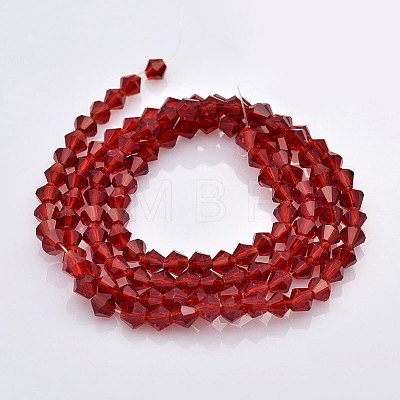 Faceted Bicone Glass Beads Strands EGLA-P017-3mm-12-1