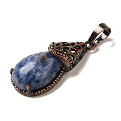 Natural Blue Spot Jasper Pendants G-H065-01R-15-1